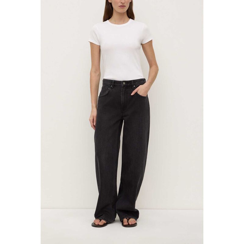 Assembly Label Low Curve Mid Rise Jean Faded Black image number 3